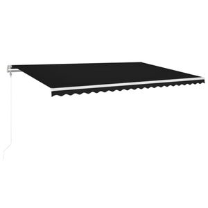 vidaXL izvelkama markīze, 500x350 cm, automātiska, antracītpelēka