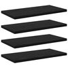 vidaXL Grāmatplaukta Paneļa 4 pcs Melns 40 x 20 x 1,5 cm