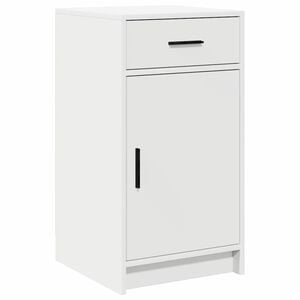 vidaXL Puse ar atvilktni Balts 40 x 40.5 x 75 cm Inženierijas koks