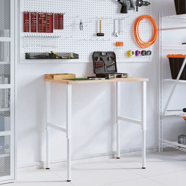 vidaXL darbagalds, 100x(55-60)x(71,5-98) cm, dižskābarža masīvkoks