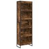 vidaXL Grāmatplaukts 60 x 30 x 189,5 cm Inženierijas koks Dūmu ozols