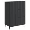 vidaXL Puse Melns 66 x 34,5 x 91,5 cm Inženierijas koks