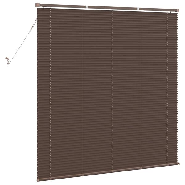 vidaXL Venēcijas žalūzija Tum&scaron;i brūna ar rakstu 150 x 150 cm PVC