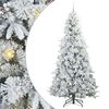 vidaXL Mākslīgā Saliekamā Ziemassvētku Egle Balts 240 cm PE un PVC