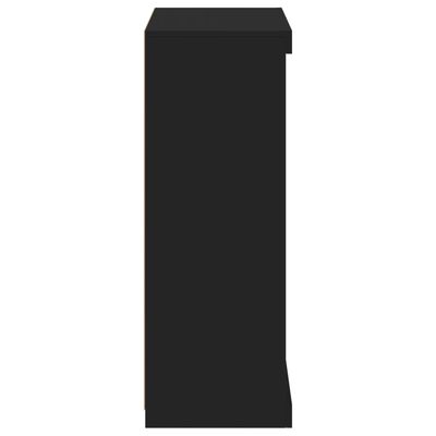 vidaXL kumode ar LED lampiņām, melna, 60,5x37x100 cm