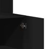 vidaXL virtuves skapītis, melns, 95x50x180 cm, inženierijas koks
