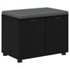 vidaXL Zāles sols ar spilvenu ar plauktu Melnais Ozols 60 x 38 x 46 cm