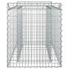 vidaXL Gabions pacelta gulta Sudraba 50 x 100 x 60 cm Cinkots tērauds