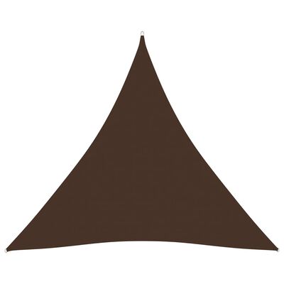 vidaXL saulessargs, 4,5x4,5x4,5 m, trijstūra, brūns oksforda audums
