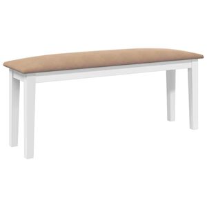 vidaXL Sols 110 cm Balta masīvkoka gumija