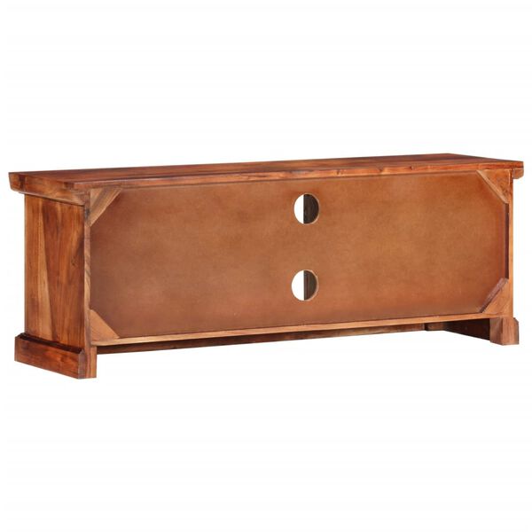 vidaXL TV skapītis ar durvīm, 112x30x40 cm, akācijas masīvkoks