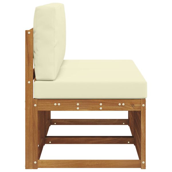 vidaXL 2 Gabals Āra vidējā dīvāns Cietā akācijas koks Dabiska