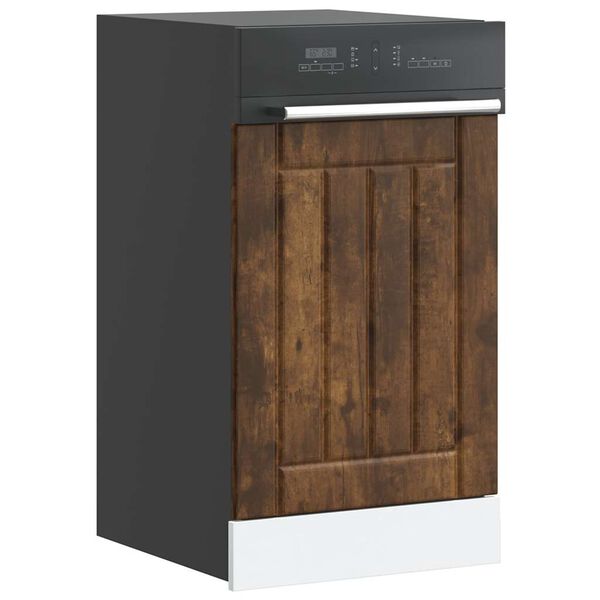 vidaXL trauku mazgājamās mašīnas panelis "Lucca" kūpināta ozola