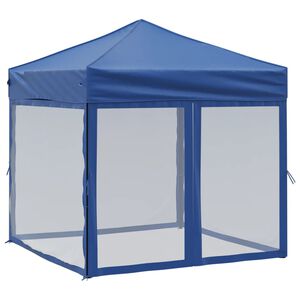 vidaXL saliekama nojume ar sienām, zila, 2x2 m