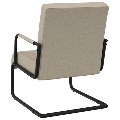 vidaXL konsoles krēsls, gaiši pelēka mākslīgā āda