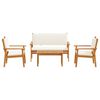 vidaXL Dārza dīvānu komplekts 4 pcs Brūna 120 x 65,5 x 79 cm