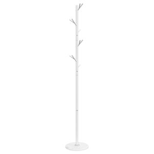 vidaXL mēteļu pakaramais, balts, 175 cm, pulverkrāsota dzelzs
