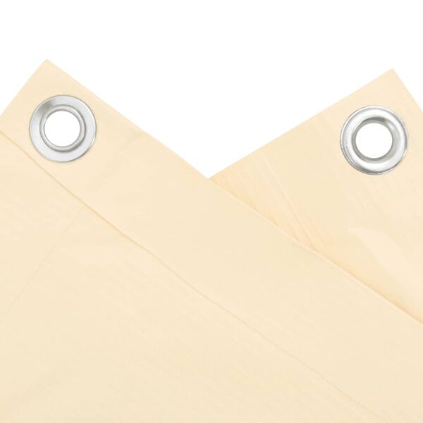 vidaXL balkona aizslietnis, PVC, 400x120 cm, krēmkrāsas