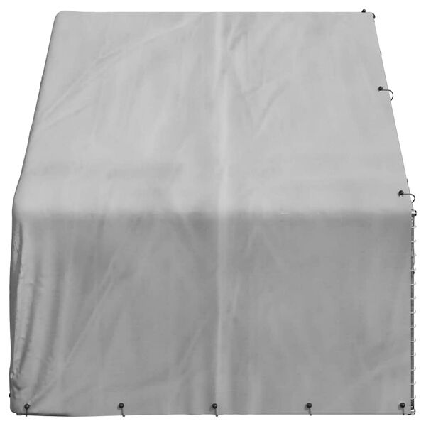 vidaXL āra suņu voljērs ar pārsegu, 3x2x1,9 m, cinkots tērauds