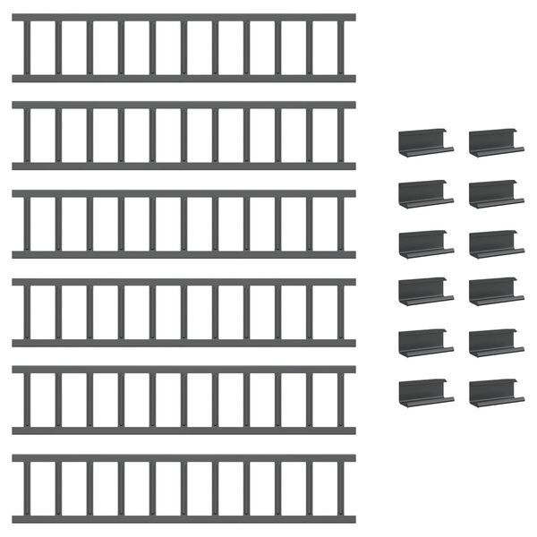 vidaXL Jumta sniega aizsargs Antracīts 600 x 2,5 x 20 cm Tērauds