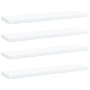 vidaXL plauktu dēļi, 4 gab., balti, 40x10x1,5 cm, inženierijas koks