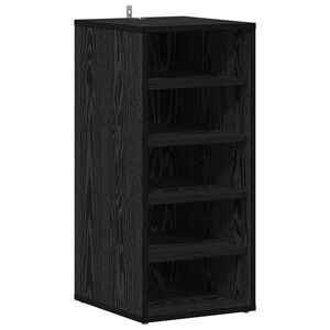 vidaXL Apavu skapis 32 x 35 x 70 cm Inženierijas koks Melns ozols