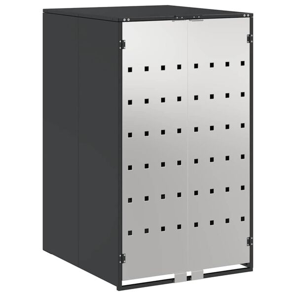 vidaXL Riteņu konteinera uzglabāšana ar gāzes pacelšanas vāku 240L konteineram