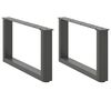 vidaXL kafijas galdiņa kājas, 2 gab., U-veida, antracīta krāsā, 60x(30-31) cm, tērauds