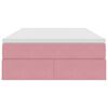 vidaXL Gulta ar uzglabā&scaron;anas vietu un matraci Rozā 120 x 200 cm Samts