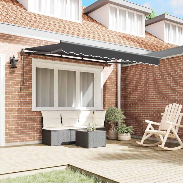 vidaXL Izvelkams jumtiņ&scaron; Antracīts 300 x 200 cm audums