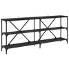 vidaXL Konsoles galds Melns ozolkoks 180 x 30 x 75 cm