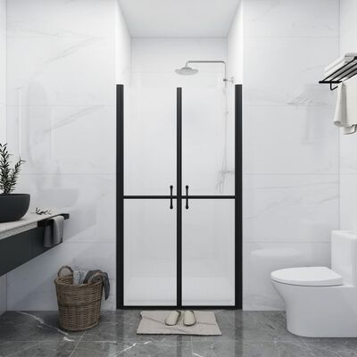 vidaXL dušas durvis, (93-96)x190 cm, ESG, matētas