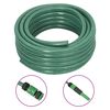 vidaXL dārza &scaron;ļūtene ar savienojumiem, zaļa, 0,5", 10 m, PVC
