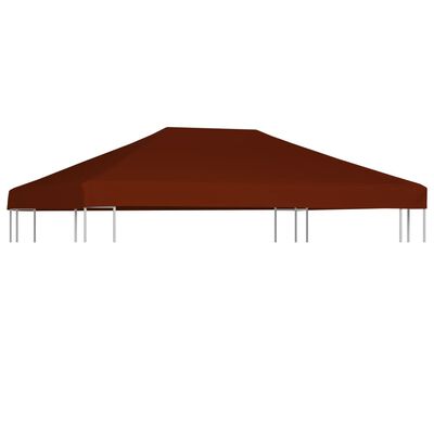 vidaXL nojumes jumta pārsegs, 310 g/m², 3x4 m, sarkanbrūns