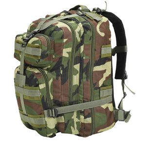 vidaXL mugursoma, armijas stils, 50 L, kamuflāža
