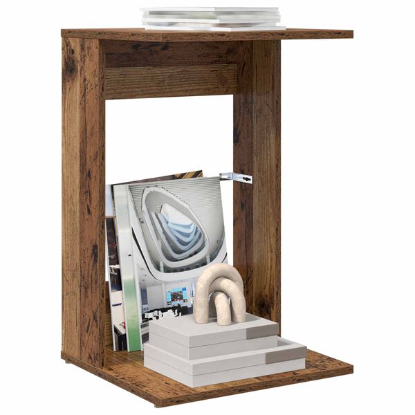 vidaXL Sānu galds Vecs koks 40 x 38 x 62,5 cm Inženierijas koks