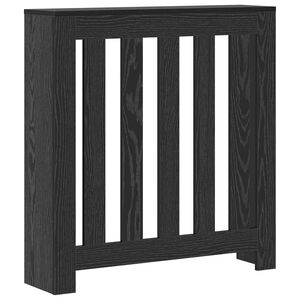 vidaXL Radiatora Vāks Melns ozols 78 x 20 x 82 cm Inženierijas koks