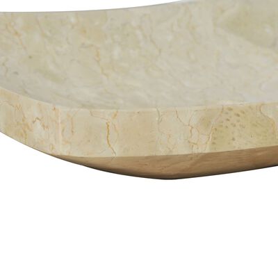 vidaXL izlietne, 50x35x12 cm, krēmkrāsas marmors