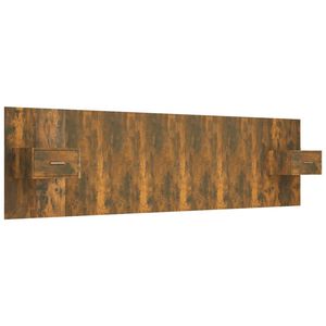 vidaXL gultas galvgalis ar skapī&scaron;iem,ozolkoka krāsa, inženierijas koks