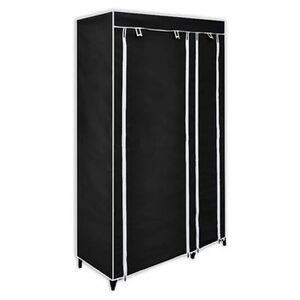 vidaXL skapis, saliekams, 110x45x175 cm, melns