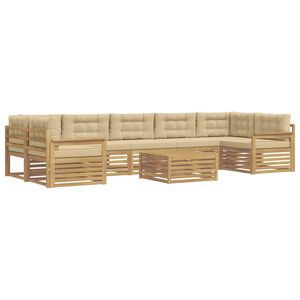 vidaXL Āra dīvānu komplekts 8 pcs Baltais un Beidzis