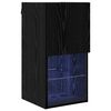 vidaXL Sienā montējams TV skapis 30,5 x 30 x 60 cm Melns ozolkoks