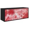 vidaXL Sienā montējams TV skapis AACHEN 102 x 33 x 40 cm Melns ozols