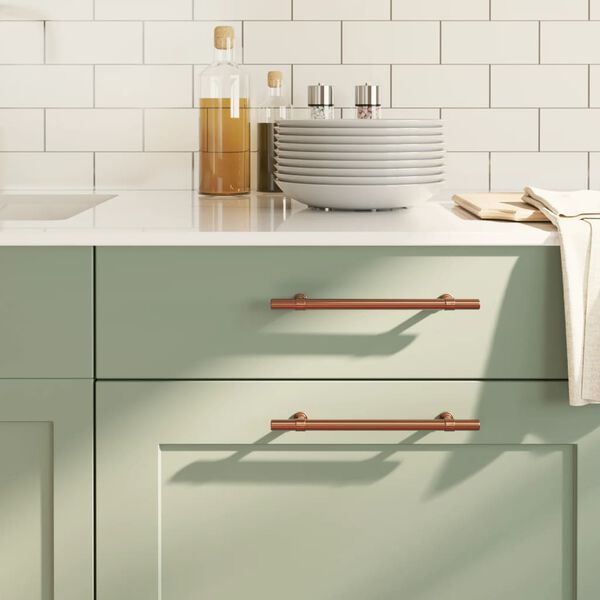 vidaXL skapja rokturi, 10 gab., bronzas, 160 mm, nerūsējo&scaron;ais tērauds