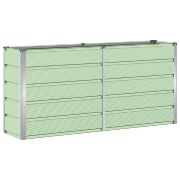 vidaXL Puķu kaste Zaļa 160 x 40 x 75 cm Tērauds