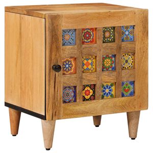 vidaXL Nakts skapītis Dabiska 40 x 33,5 x 46 cm Cieta mango koksne