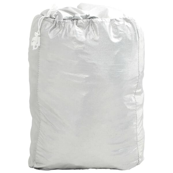 vidaXL ma&scaron;īnas vienas puses pārsegs, ar āķiem, sudraba, XL, PEVA