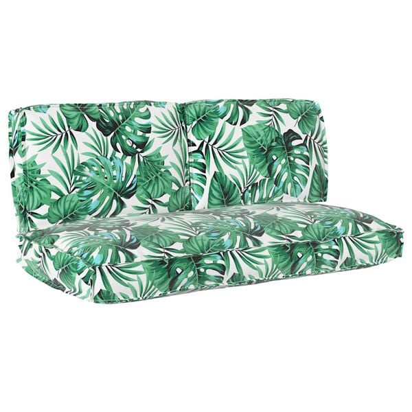 vidaXL Spilvenu komplekts Lapa 3 pcs Lapu raksts Oksforda audums