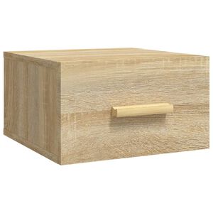 vidaXL sienas naktsskapītis, ozolkoka krāsa, 35x35x20 cm