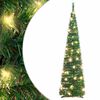 vidaXL mākslīgā Ziemassvētku egle, zaļa, 50 LED, 120 cm